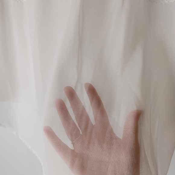 Twin Set Short Sleeve Cardigan Sheer Back with Lace Size Medium - Picture 7 of 8